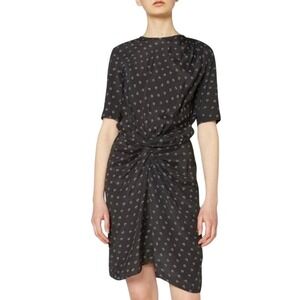 Isabel Morant Étoile Bardeny Floral Black Designer Dress Size 34 XS/S NWT $485